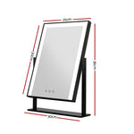 Makeup Mirror 25X30Cm With Led Light Lighted Standing Mirrors Black