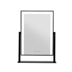 Makeup Mirror 30x40cm Hollywood Vanity with LED Light Rotation Black