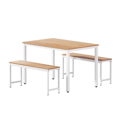 3PC Dining Table and Chairs Set Metal Kitchen