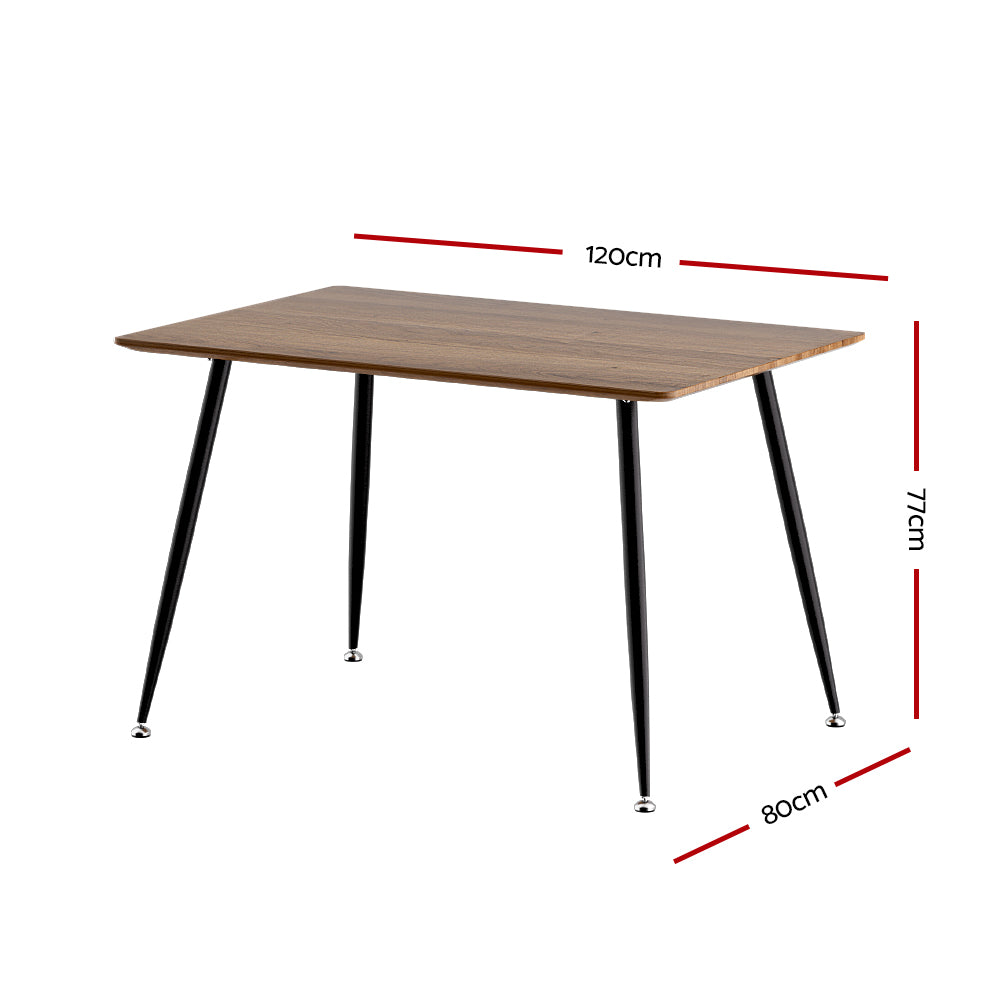 Dining Table 4 Seater Kitchen Cafe Wooden Table Rectangular