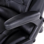 8 Point Massage Office Chair Heated Seat Recliner Pu Black