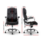 8 Point Massage Office Chair Pu Leather Black