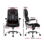 8 Point Massage Office Chair Pu Leather Black