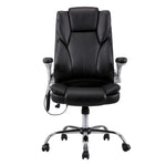 8 Point Massage Office Chair Pu Leather Black