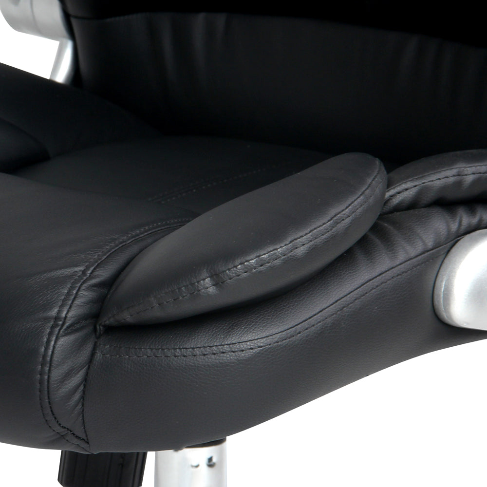 8 Point Massage Office Chair Pu Leather Black