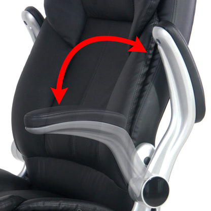 8 Point Massage Office Chair Pu Leather Black