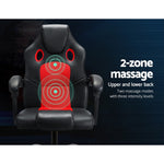 2 Point Massage Gaming Office Chair Pu Leather Red