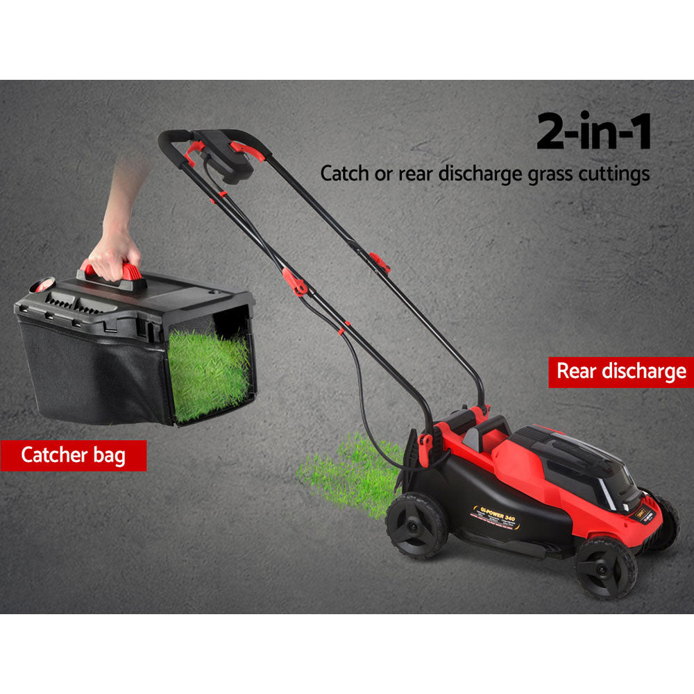 Lawn Mower Cordless 40V Battery Electric Lawnmower 34Cm Width