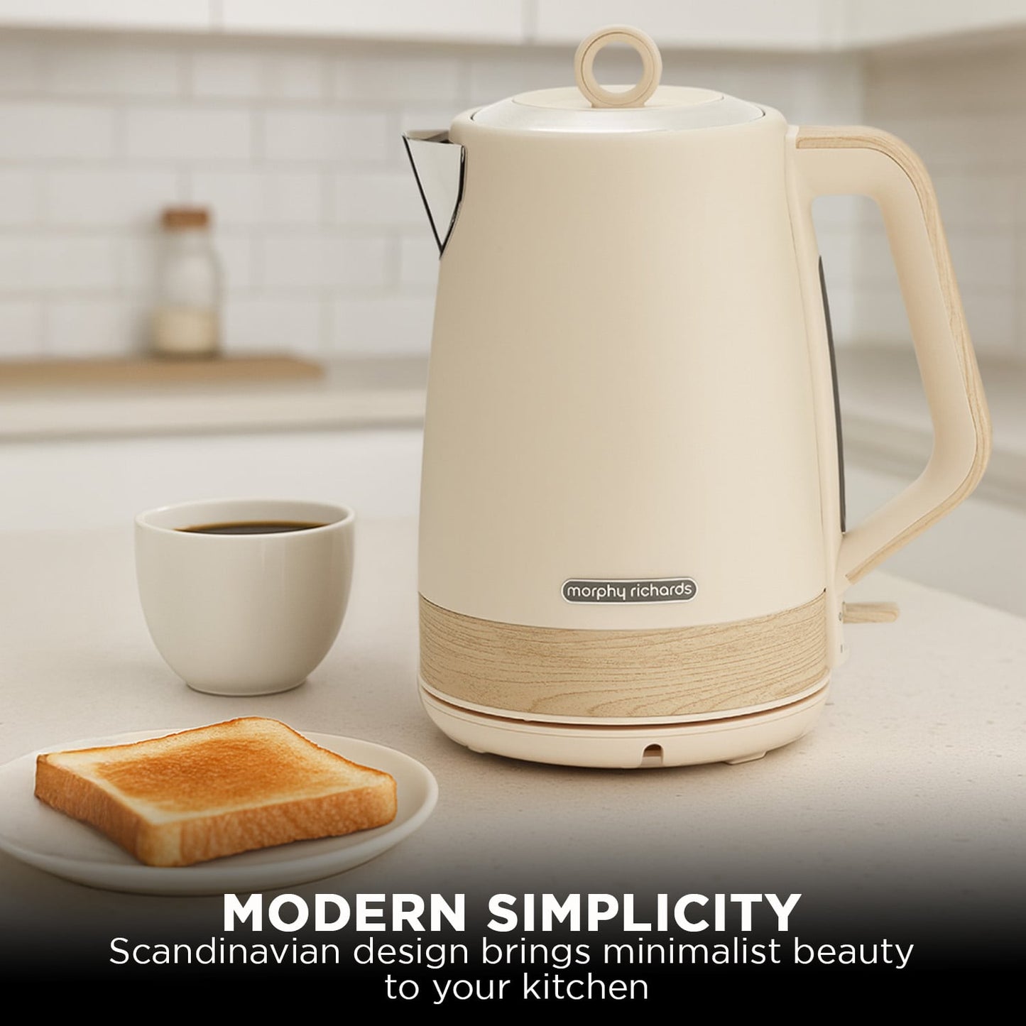 Richards 1.7L Electric Kettle Essence Scandi Swivel Base Boil-Dry Protection