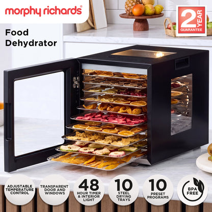 Food Dehydrator 10 Shelf Stainless Steel 33.1x40.3x35.5cm