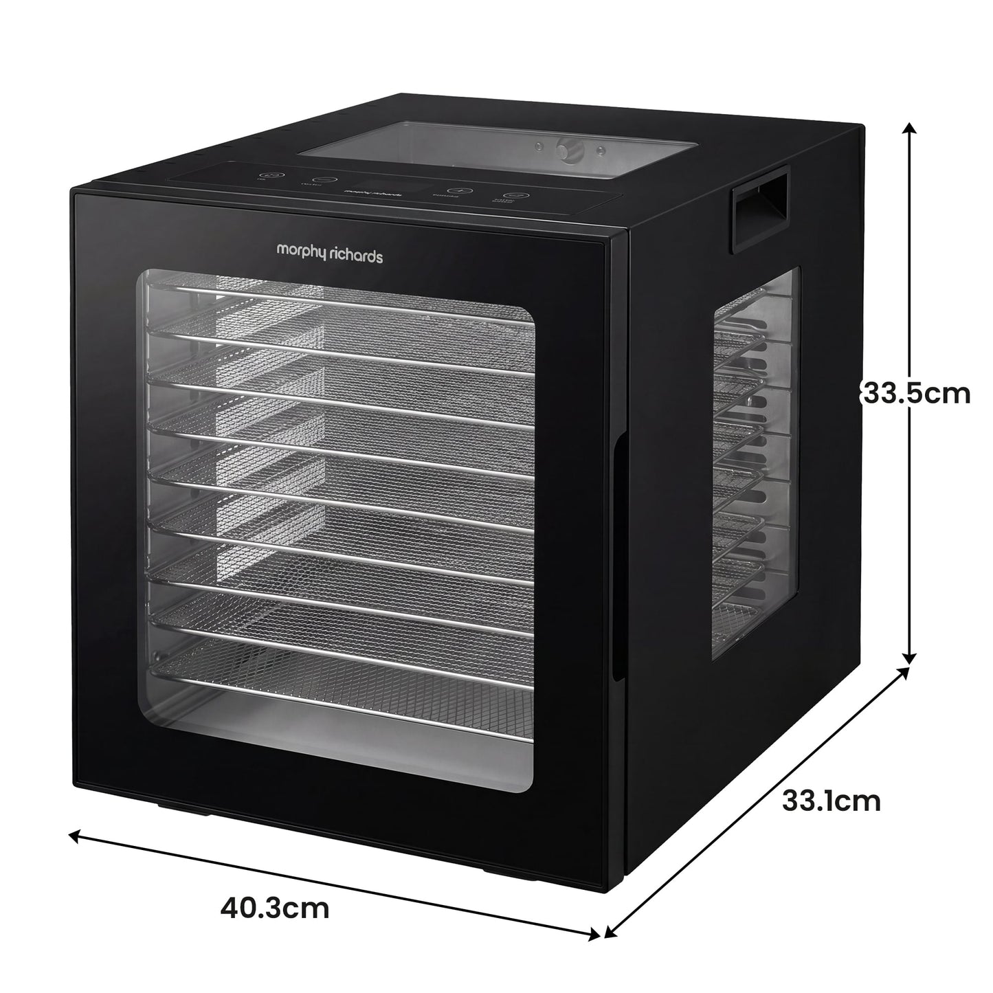 Food Dehydrator 10 Shelf Stainless Steel 33.1x40.3x35.5cm