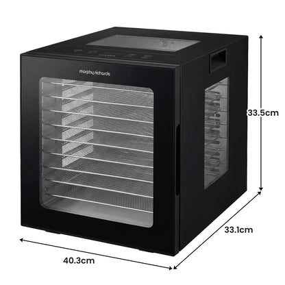 Food Dehydrator 10 Shelf Stainless Steel 33.1x40.3x35.5cm