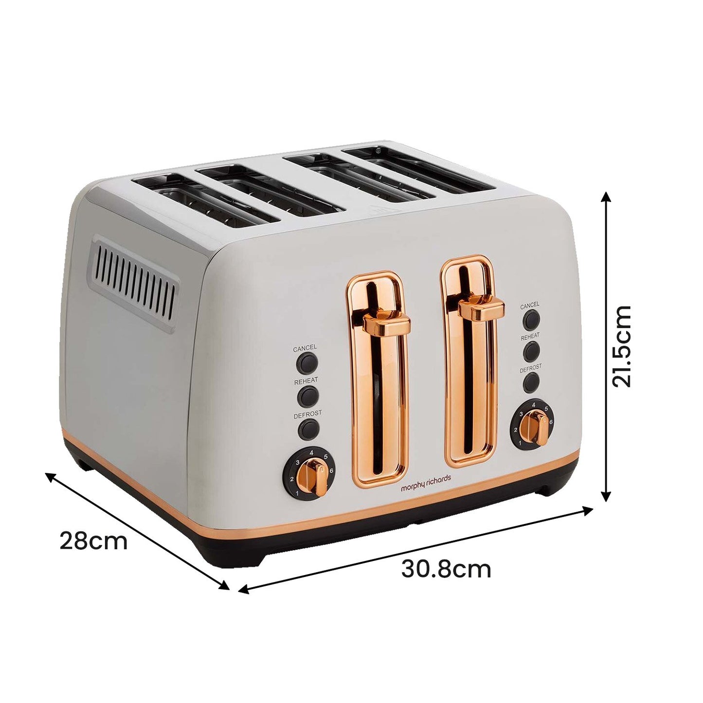  Rose Gold Ascend Sleek 4-Slice Toaster