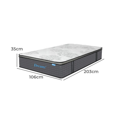 Functional Spring Mattress Bed Pocket Egg King Single  Sleek Modern