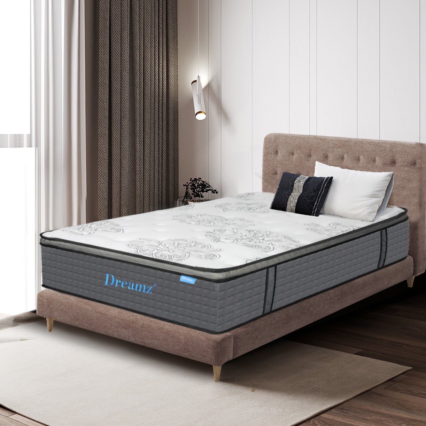 Cozy Spring Mattress Bed Pocket Egg Single  Scandi Inspired Design