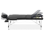 Ultimate Comfort 60cm 3-Fold Aluminum Bed Therapy in Classic Black
