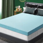 H&L Memory Foam Mattress Topper Queen Bed Cool Gel Bamboo Cover Underlay 5CM