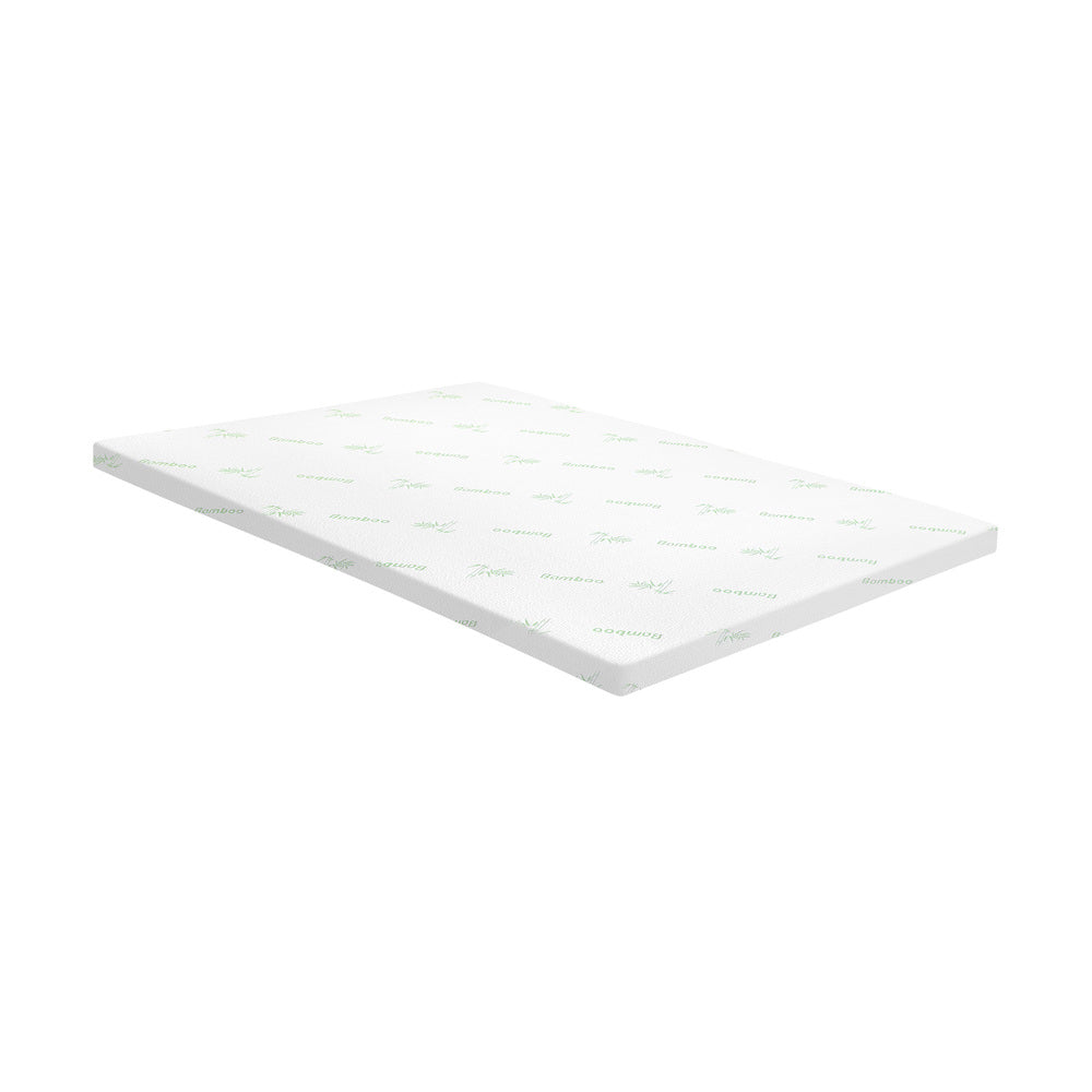H&L Memory Foam Mattress Topper Queen Bed Cool Gel Bamboo Cover Underlay 5CM
