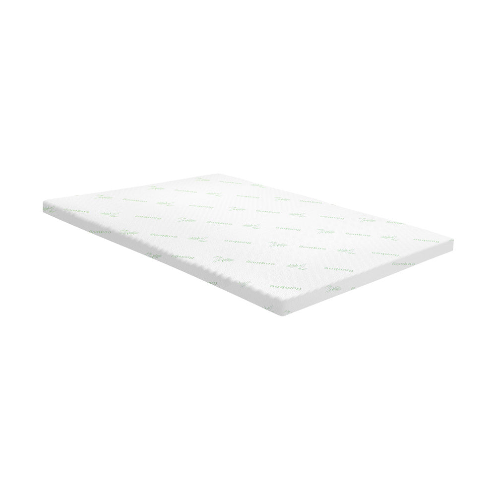 H&L Memory Foam Mattress Topper Cool Gel Bed Bamboo Cover 7-Zone 5CM Queen