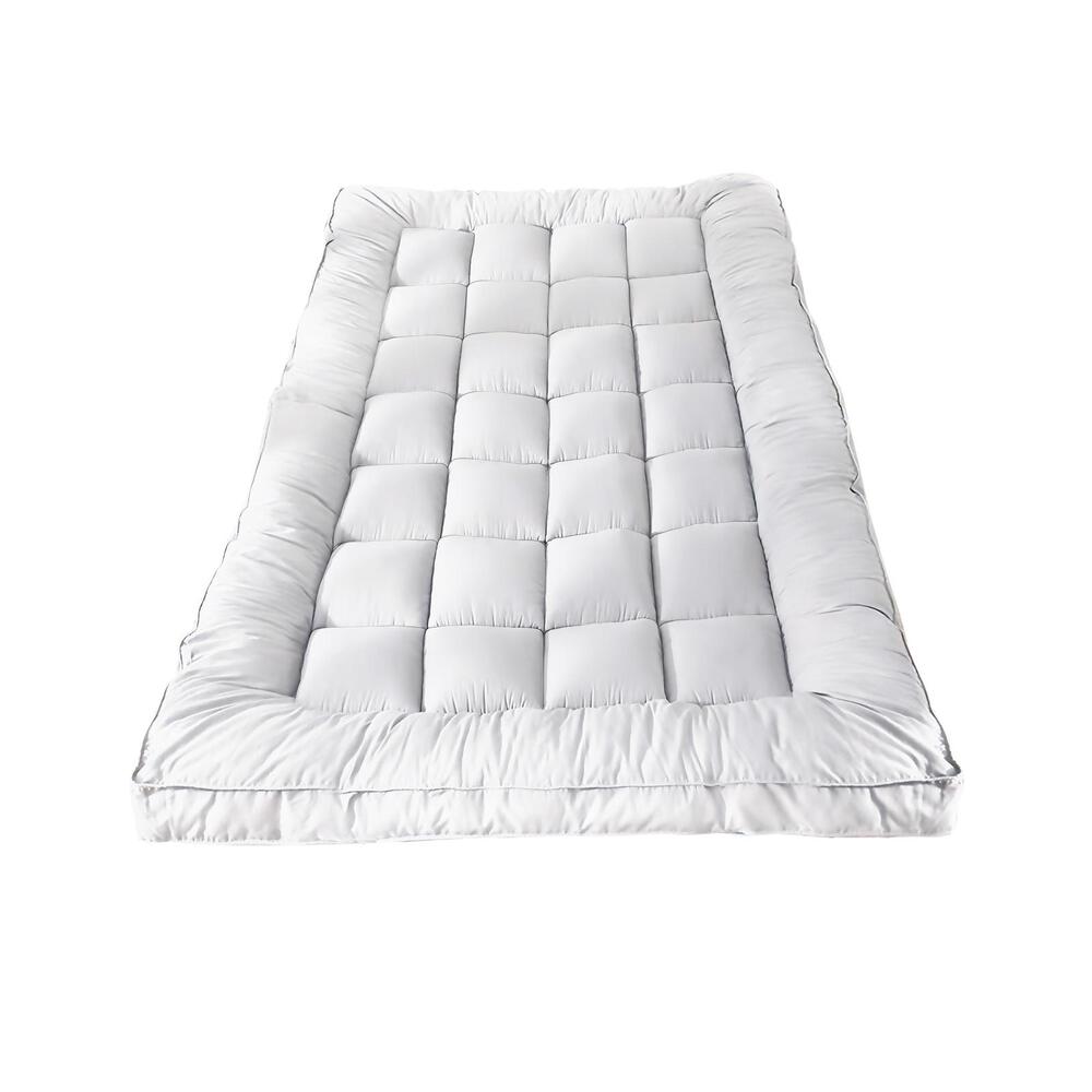 Pillow Top Mattress Topper Microfibre Pad Underlay Single