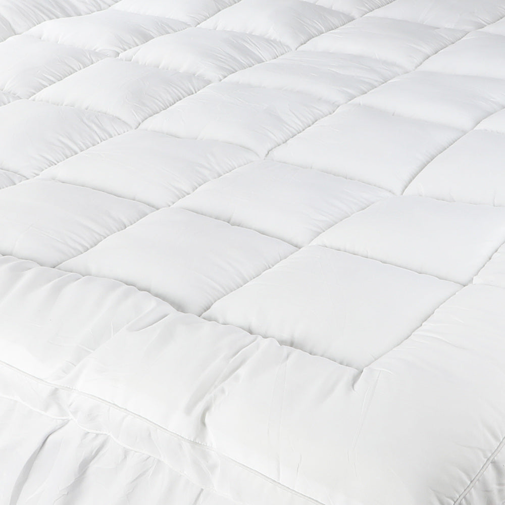 Pillow Top Mattress Topper Microfibre Pad Underlay Single