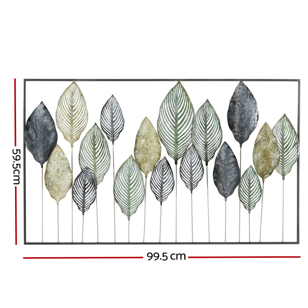 Metal Wall Art Hanging Sculpture Home Decor Leaf Tree Of Life Framed