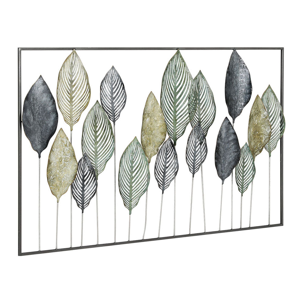 Metal Wall Art Hanging Sculpture Home Decor Leaf Tree Of Life Framed
