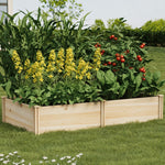 Raised Garden Bed 160x80x30cm Wooden Planter Box Outdoor Vegetable Flower