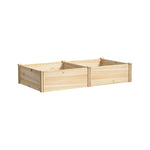Raised Garden Bed 160x80x30cm Wooden Planter Box Outdoor Vegetable Flower