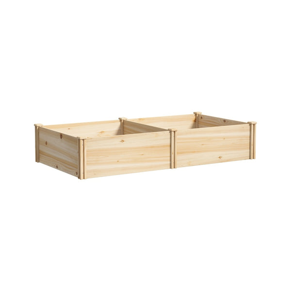  Raised Garden Bed 160x80x30cm Wooden Planter Box Outdoor Vegetable Flower