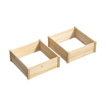 Raised Garden Bed 160x80x30cm Wooden Planter Box Outdoor Vegetable Flower