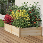 Raised Garden Bed 160x80x30cm Wooden Planter Box Outdoor Vegetable Flower