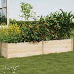 Garden Bed 240x45x45cm Raised Wooden Planter Outdoor Vegetable Flower Box