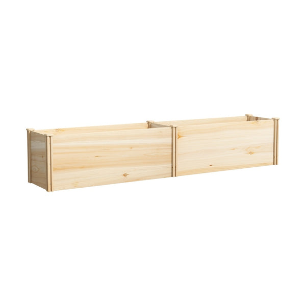  Garden Bed 240x45x45cm Raised Wooden Planter Outdoor Vegetable Flower Box
