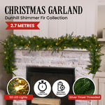 274cm Pre-lit Christmas Garland - Dunhill Shimmer Fir