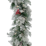 National Tree Company Snowy Bedford Christmas Garland - 274cm