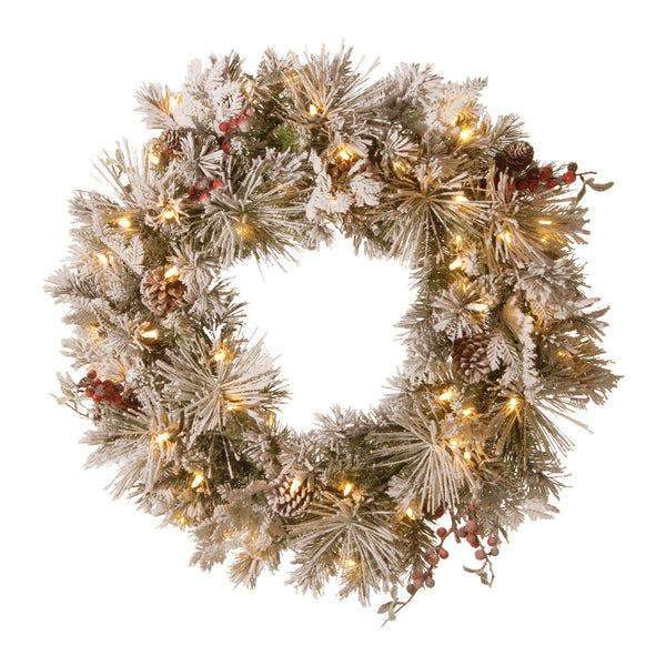  Snowy Bedford Christmas Wreath - 61cm