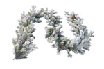 Christmas Garland with Lights- Electric 274cm Snowy Dorchester