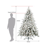 2.3m Snowy Dorchester Pre-Lit Christmas Tree with 1198 Tips