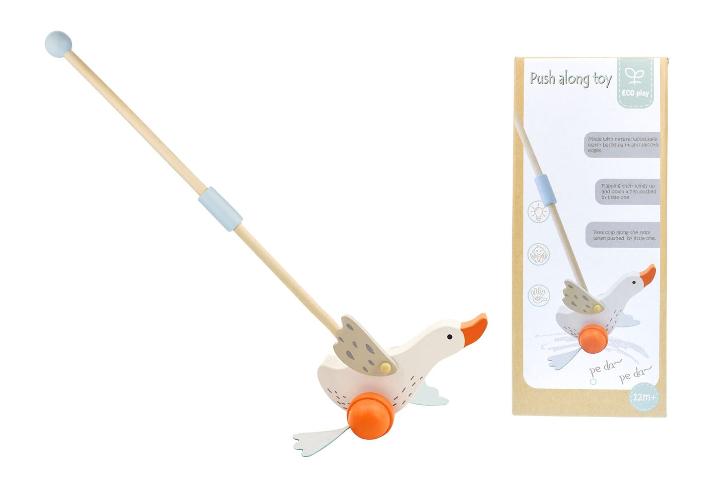 Wooden goose push a long