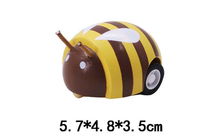 Wooden pull back bee