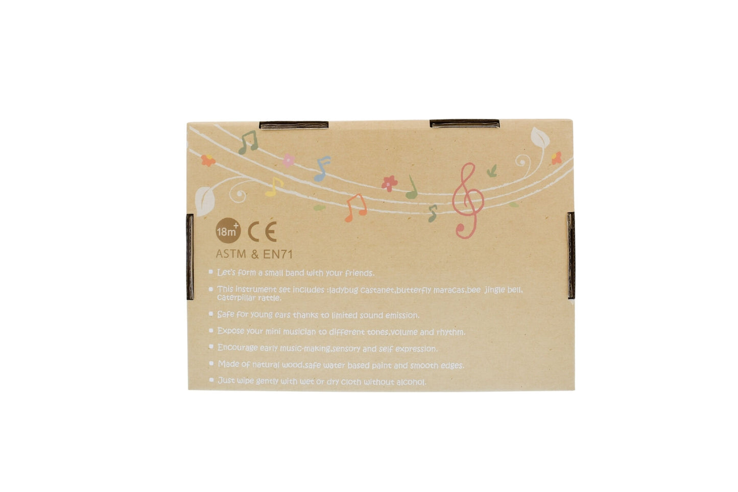Wooden spring insect butterfly music 3 pc set