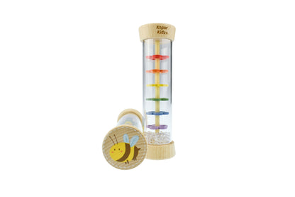 Wooden bee rainmaker rattle