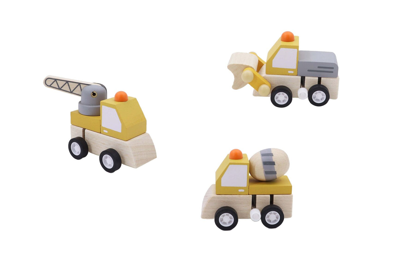 Wooden Construction Vehicles Set