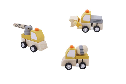 Wooden Construction Vehicles Set