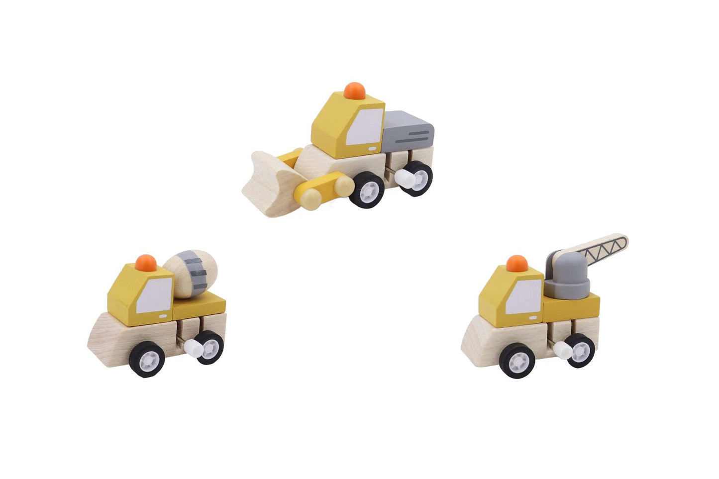 Wooden Construction Vehicles Set