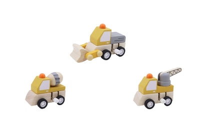 Wooden Construction Vehicles Set