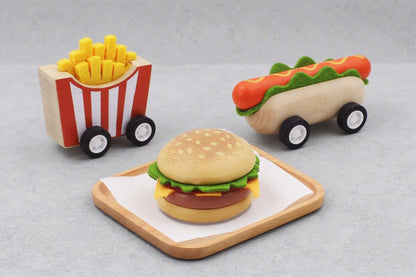 Wooden Fast Food Toy Set 11.5x4x5cm