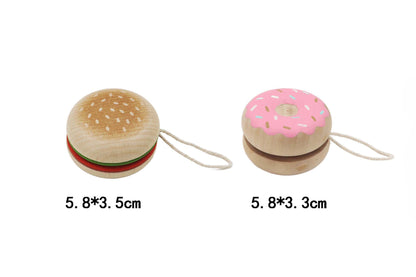 Wooden Food YoYo Set 5.5x5.5x3cm