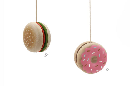Wooden Food YoYo Set 5.5x5.5x3cm